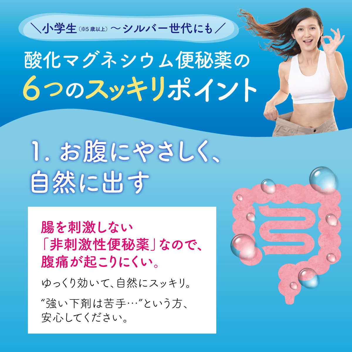 酸化マグネシウム便秘薬　便秘　軟便　小学生　老人　アストルベン