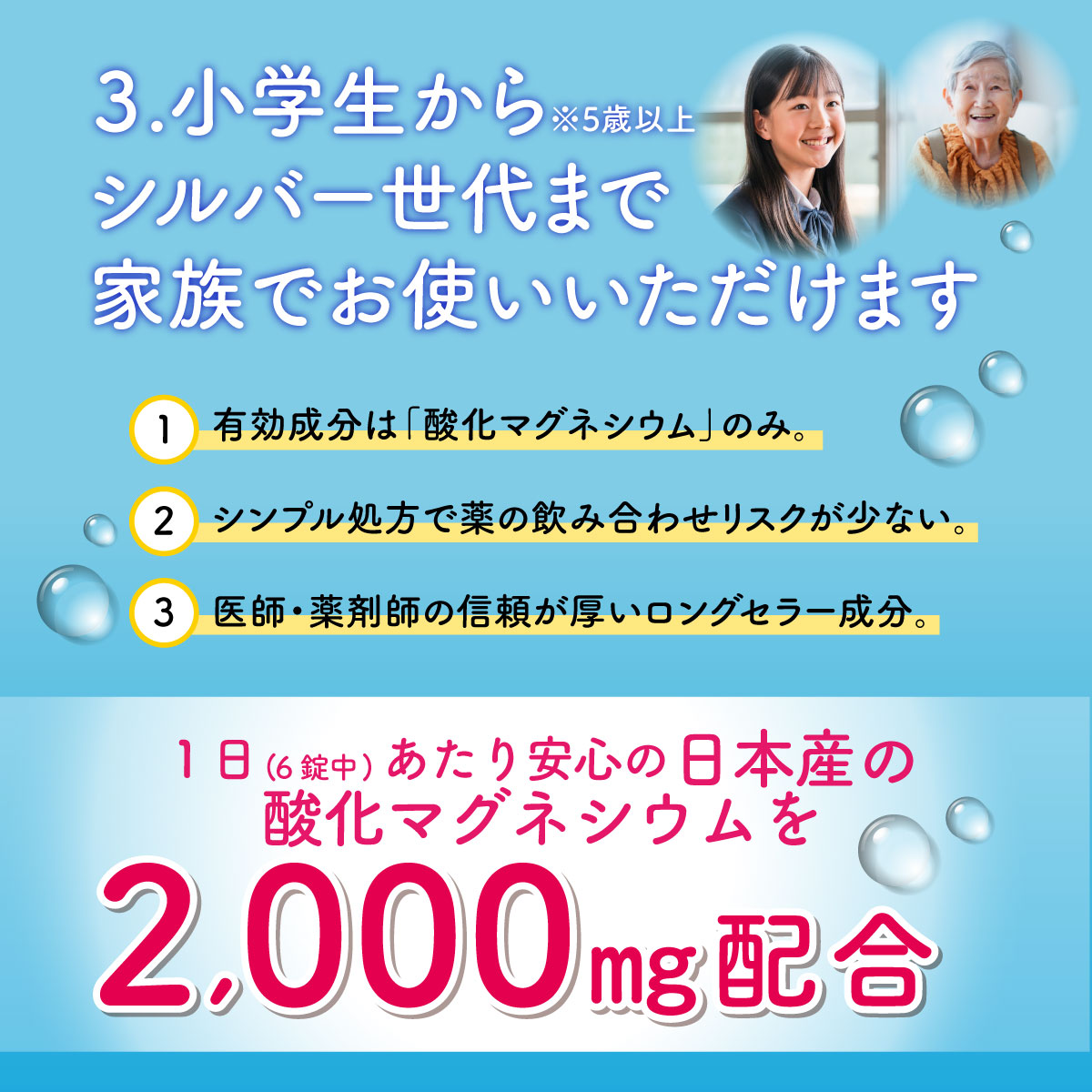 酸化マグネシウム便秘薬　便秘　軟便　小学生　老人　アストルベン