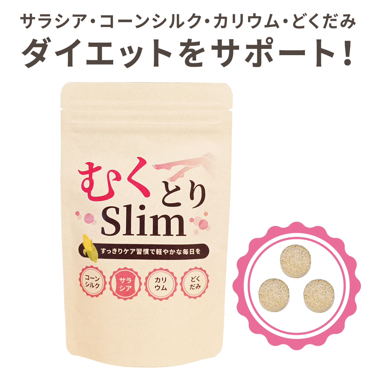 カリウム　どくだみ　サラシア　コーンシルク　ダイエットサプリ